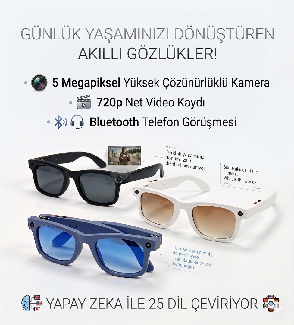 S2 MAX AKILLI GÖZLÜK Beyaz Renk