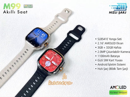 RABEE M99 AKILLI SAAT SİM KARTLI KAMERALI ANDROİD 4G