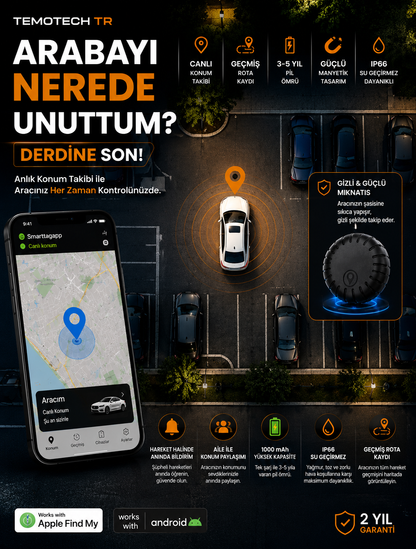 SmartTag Güçlü Manyetik Akıllı Takip Cihazı