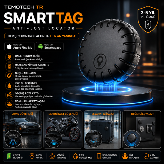SmartTag Güçlü Manyetik Akıllı Takip Cihazı